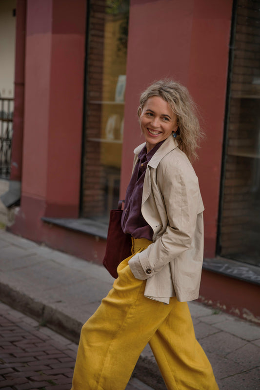 How to wear linen in autumn and winter: outfit inspiration from Grand Duchess