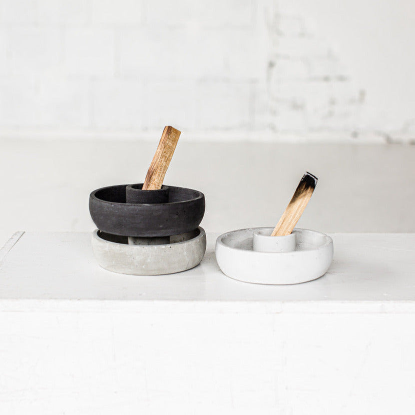 Grand Duchess Minimali concrete Palo Santo holder; incense holder; insence holder for decor; handmade insence holder