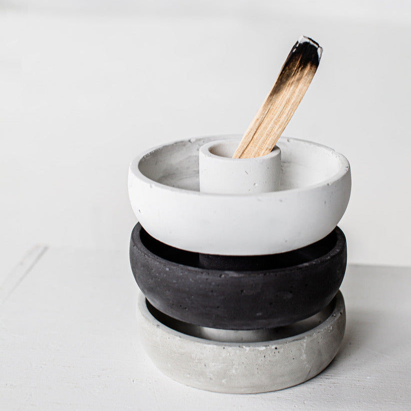 Grand Duchess Minimali concrete Palo Santo holder; incense holder; insence holder for decor; handmade insence holder