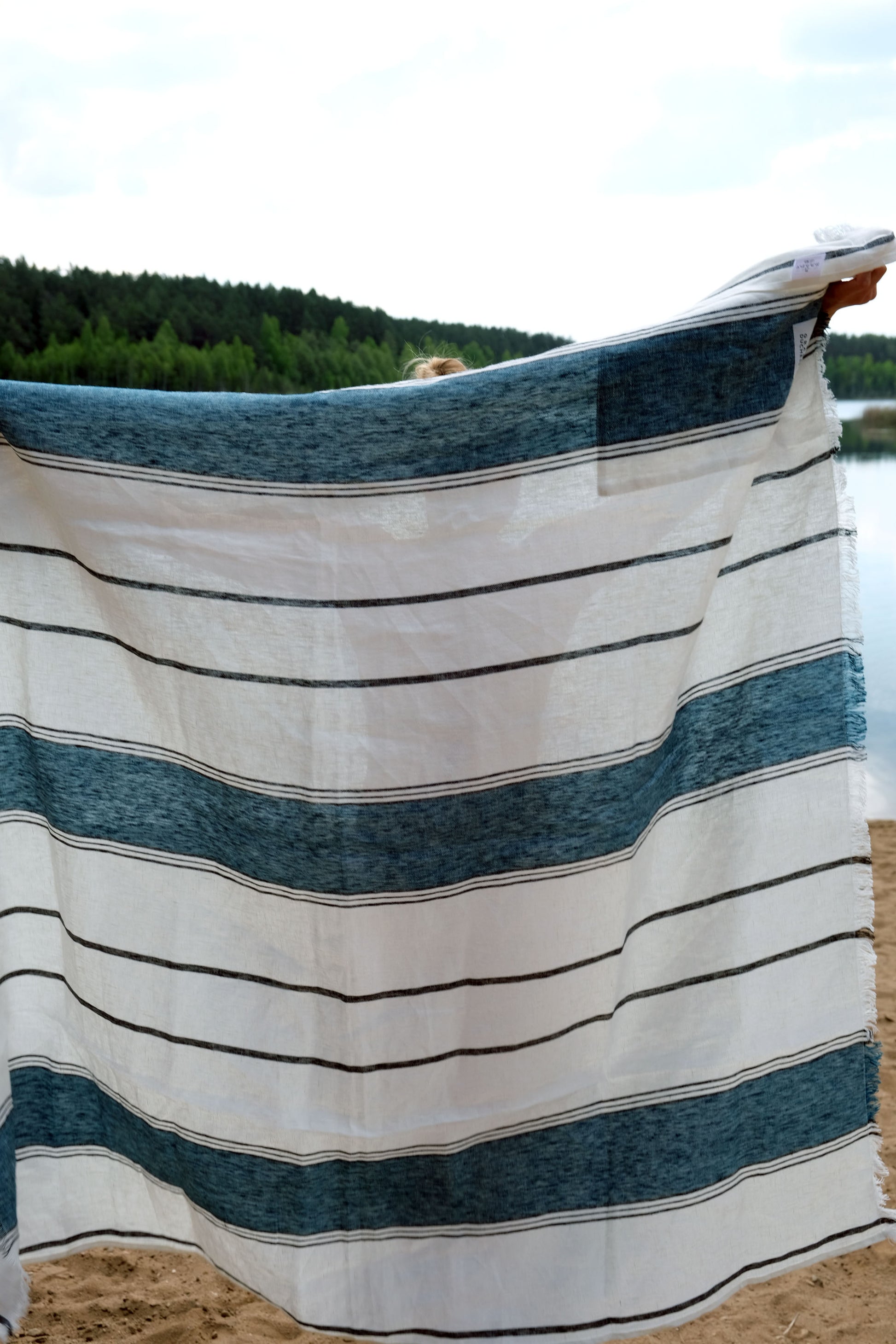 Grand Duchess - linen towel; linen blanket; wide linen blanket; linen beachtowel; wide linen blanket; linen beach blanket; pure linen beach towel; 100% linen beach blanket