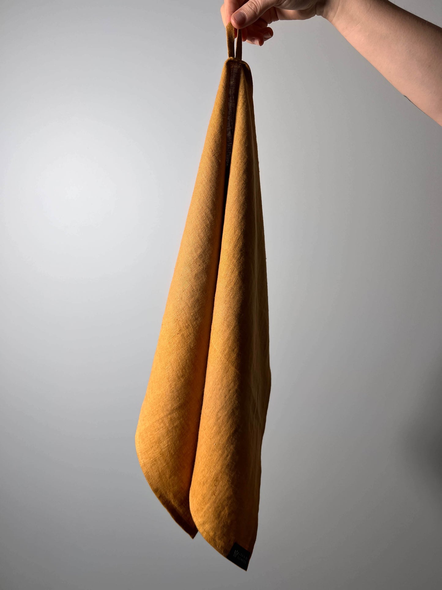 Grand Duchess Soft linen towel; mustard kitchen linen towel; dish towel; towel for table decor; playful kitchen towel mustard color; lininis rankšluostis virtuvei