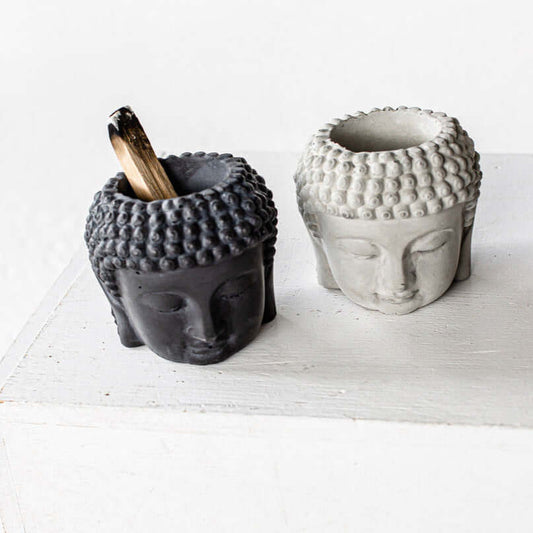 Multifunctional concrete pot Buddha for succulents and flowers, minimalist modern design