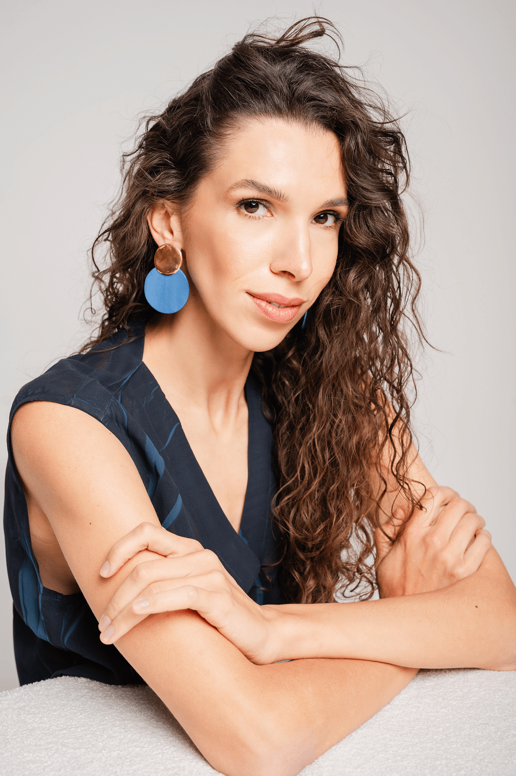 Grand Duchess Spark Flair porcelain earrings; lightweight earrings sensitive ears; handmade circle earrings
